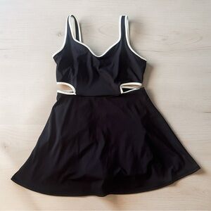 Old Navy Black Mini Romper Athlesuire Dress with Cut Outs Medium